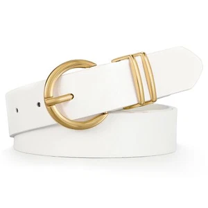 Women Leather Belt Fashion Design belt Gold Buckle Ladies Belt for Jeans Pant... - Picture 1 of 8