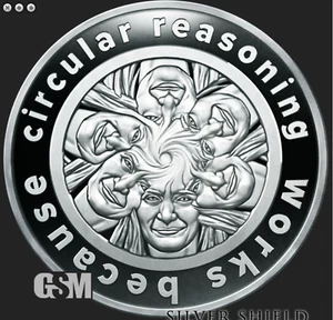 2024 - CIRCULAR REASONING WORKS BECAUSE 1 oz .999 FINE SILVER SHIELD IN STOCK!! - Picture 1 of 4