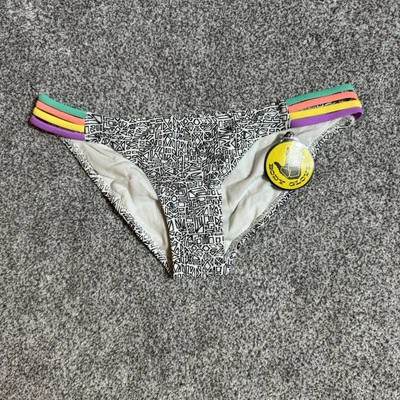 Body Glove Bikini Bottom Womens Small Boho Geometric Y2K Retro Inspired Swimwear - Image 1 of 4