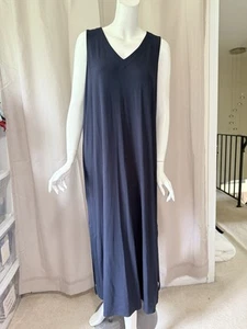 Nuevos Maxi Vestidos J. Jill Azul Marino Sin Mangas Talla L - Imagen 1 de 8
