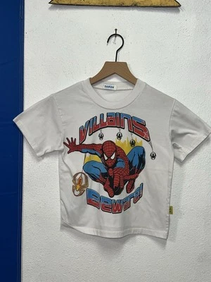 Vintage 90s SPIDERMAN - VILLAINS BEWARE - BOOTLEG YOUTH GRAPHIC T-SHIRT - Image 1 of 4