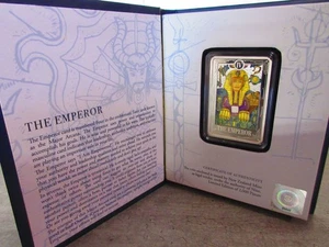 2021 THE EMPEROR Number IV Tarot Cards 1 oz Silver Coin $2 Niue NZ MINT - Bild 1 von 6