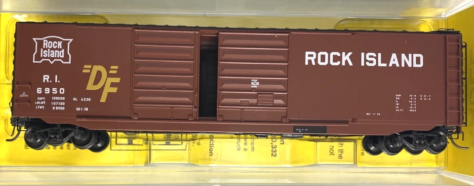 Kadee ho Rock Island Road series#6950 50' PS-1 Boxcar double 15' 6701 sealed box - Image 1 of 4
