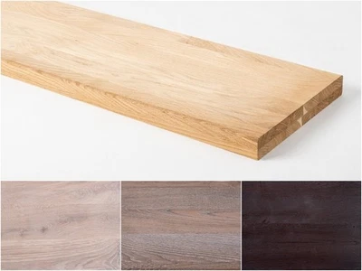 Treppenstufe, Fensterbank Eiche A/B 40 mm DL, gebürstet, Endbehandlung nach Wahl - Bild 1 von 4