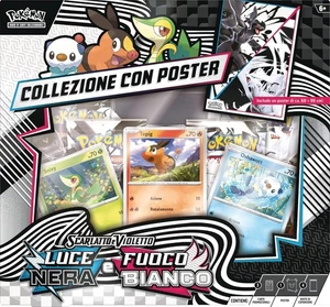 Collezione con Poster Unima Luce Nera e Fuoco Bianco in Italiano Pokémon Company - Picture 1 of 3