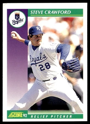 1992 Score Steve Crawford Kansas City Royals #349 - Image 1 of 2