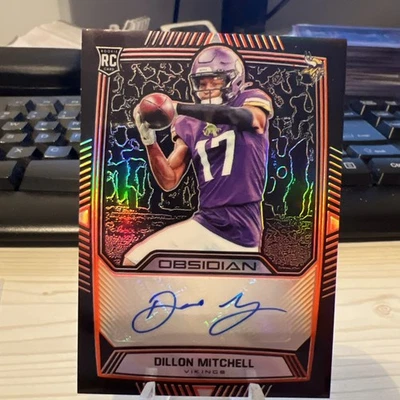 2019 Obsidian - Autógrafos Dillon Mitchell #RA-DMI Electric Etch Orange /75 - Imagem 1 de 2