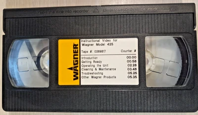 Wagner Model 425 - Instructional How To Manual Video (VHS) - - Image 1 of 4