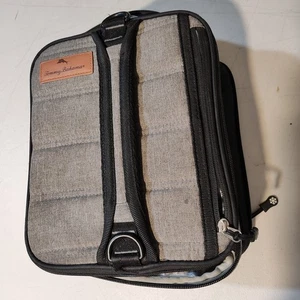 Tommy Bahama Grey Black Trim Expandable Insulated Lunch Bag Cooler 10x8.5x4” - Picture 1 of 12