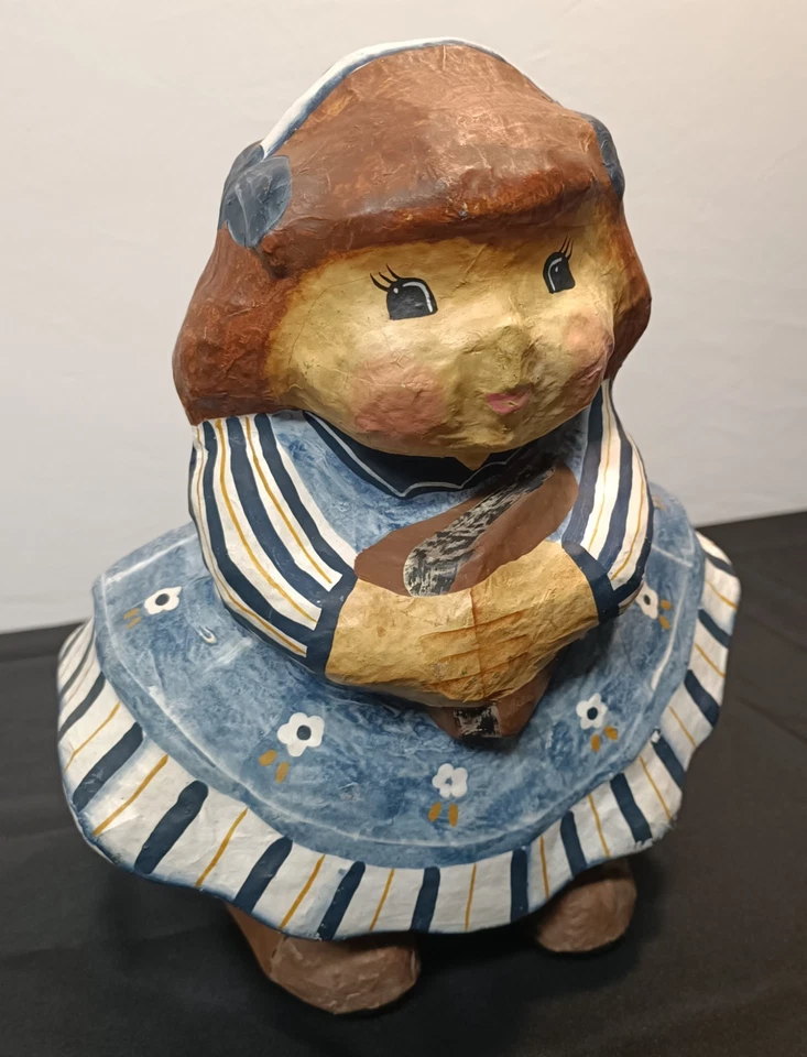 Bambola in cartapesta anni 90 Home Made Vintage 33x26cm Modernariato  - Immagine 1 di 4