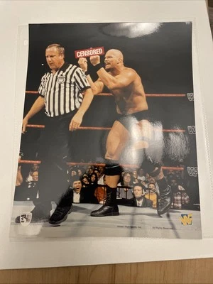 WWF Vintage Titan Sports Stone Cold Steve Austin Print Censored 1997 8/10” - Image 1 of 4