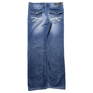 Vintage Y2K Parish Nation Distressed Flap Pocket Denim Jeans 38X31 - Picture 1 of 8