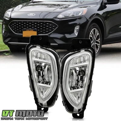 For 2020-2022 Ford Escape Bumper Fog Lights Driving Lamps w/ Switch Left+Right - Image 1 of 4