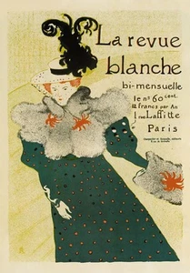 AP16 Vintage 1895 La Revue Blanche Toulouse-Lautrec French Poster A1/A2/A3/A4 - Bild 1 von 1