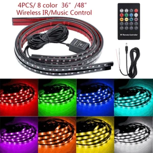 Universal Car Underbody RGB LED Tube Strip Underglow Neon Light Romote Control - Picture 1 of 10