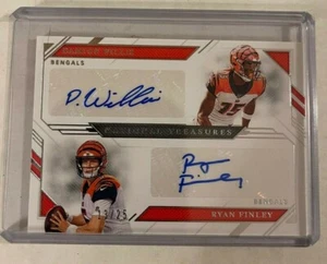 #13/25/2019 TESORI NAZIONALI AUTO RYAN FINLEY & DAMION WILLIS RC Bengals  - Foto 1 di 2