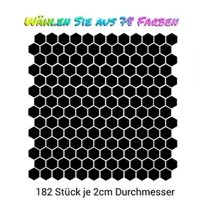 1x honeycomb Waben Camo hexagon Aufkleber 182 Stück 30x30cm Dekor Folie Auto m1  - Bild 1 von 4