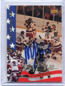 1995 Signature Rookie - MIKE ERUZIONE - Miracle on Ice Hand Signed Autograph