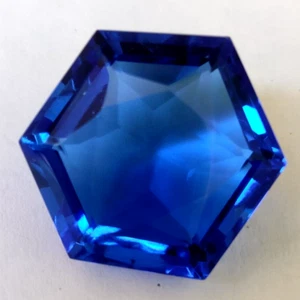 AAA+ Large Blue Tanzanite Hexagon Cut 62.25 Ct. Loose Gemstone Gift for Pendant - Picture 1 of 6