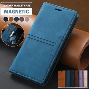 For iPhone 16 15 14 13 12 11 Pro Max SE3 8 7 Plus Case Leather Wallet Flip Cover - Picture 1 of 78