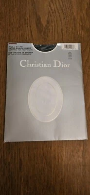 Retro Christian Dior Navy NIB Pantyhose Mkd Sz 2 - Image 1 of 4