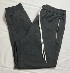 Sweatpants Women's XL Dark Grey Drawstring Zip Front Pockets - Picture 1 of 5