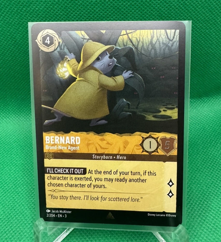 Bernard “Brand-New Agent” 2/204 Rare FOIL Disney Lorcana: Into the Inklands MINT