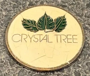 Crystal Tree vintage enameled Golf Ball Marker - Picture 1 of 2