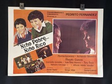 1985 NINO POBRE...NINO RICO~ Pedrito Fernandez~  Authentic Mexican Lobby Card