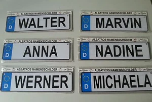 Blechschild  mit Name  Groß Namensschild Namensblechschild m. Saugnapf Blechschi - Bild 1 von 1