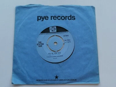 STATUS QUO  ORIG 1968 UK 45   ICE IN THE SUN - Image 1 of 4