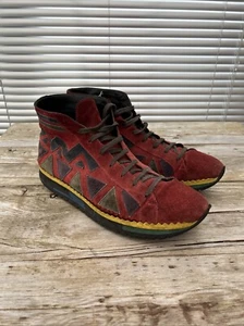 BURBERRY Runway Collection Aztec Leather Suede Lace UP Trainers Shoes UK 1 £445 - Bild 1 von 14