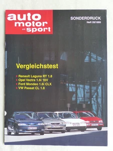 Opel Vectra VW Passat Ford Mondeo Renault Laguna Test - Sonderdruck AMS 20/1995 - Bild 1 von 3