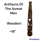Artifacts Of The Asmat Man Carved Wooden ~16"