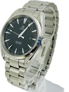 Omega Seamaster Aqua Terra 2517.50 Black Quartz Mens Watch Excellent A3264 - Picture 1 of 12