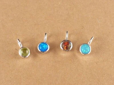 Anhänger 925 Silber Blautopas Mondstein Labradorit Peridot Opal Amethyst gold - Bild 1 von 3