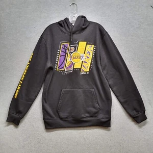 Los Angeles Lakers Men Hoodie Medium Black UNK Logo Fleece Pullover READ - Picture 1 of 11
