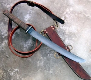 WILDCUSTOM HANDGEFERTIGT 21 ZOLL LANG IN ACID BLACK STAHL JAGD SCHÖNE MACHETE - Bild 1 von 1