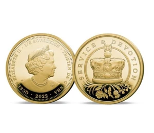 THE 2022 REINA ELIZABETH II TRIBUTO ORO UN OCTAVO SOBERANO - Imagen 1 de 1