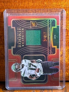 2022 Select Garrett Wilson Rookie Swatches Patch RC No RSW-6 New York Jets - Picture 1 of 2