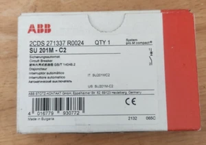 ABB SU201M-C2 Circuit Breaker Protector 2amp 1pole 2CDS271337R0024 NIB - Picture 1 of 4