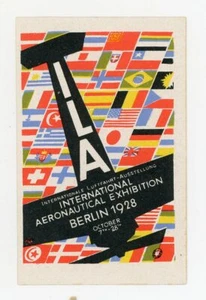 1928 ILA Internationale Luftfahrtausstellung Berlin Reklamate Briefmarken Aschenputtel - Bild 1 von 2