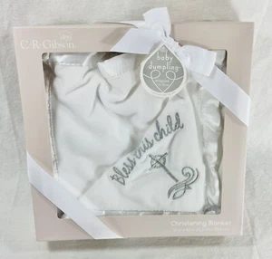 C.R. Coperta Gibson Christening 30""X40"" gnocchi bambino NUOVA in scatola - Foto 1 di 2