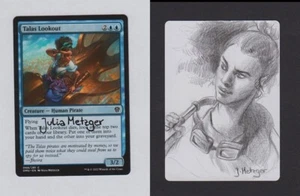 Magic Talas-Lookout Artist Proof mit original Zeichnung Autogramm Metzger MtG - Picture 1 of 3