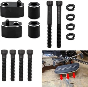 1" Driver FloorBoard Outward Extension Spacer Kit For 09-2023 Harley Touring - Picture 1 of 7