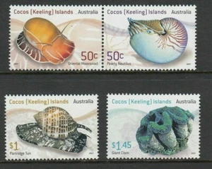 MINT 2007 COCOS ISLAND LIVING SHELLS STAMP PAIR STAMP SET - Picture 1 of 1