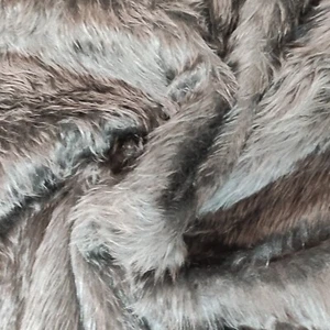 Premium Short Pile Faux Fur Fabric - Dark Grey - P800 / YF80 - Picture 1 of 3