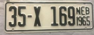 1965 Dixon county Nebraska trailer  license plate - Picture 1 of 1