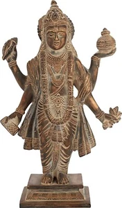 Lord Dhanvantari Hindu God Large Idol Brass Statue Figurine Gift - Picture 1 of 3