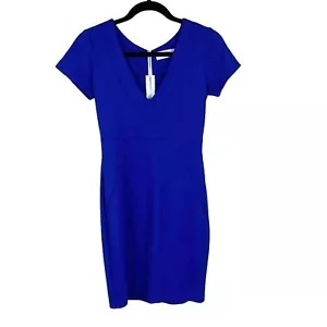 Neu mit Etikett Amanda Uprichard Ponte Strick Etui-Kleid Gr. S kobaltblau Mini Party - Bild 1 von 9